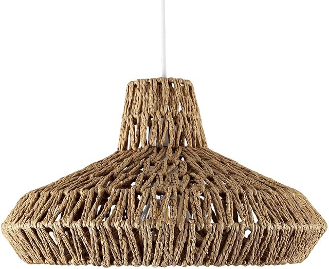 MiniSun, Natural Woven Ceiling Pendant Light Shade Weave Rope Lampshade - Natural