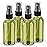 Wedama 4 oz Mini Glass Spray Bottles, Empty Small Spray Bottles with Funnel Dropper, Fine Mist for Hair, Travel, Plants, Cleaning Solutions and Skin Care (4 Pack Olive Green)