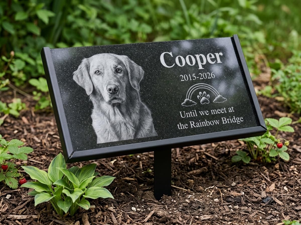 Rainbow Bridge Personalized Pet Memorial Stone,Pet Loss Sympathy Gift