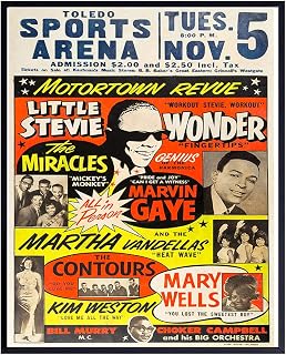 Motown Black Music - African American Wall Art - Black Art - African American Culture - History - Stevie Wonder, Marvin Gaye Concert Posters Wall Decor - Famous History - Afro Wall Art