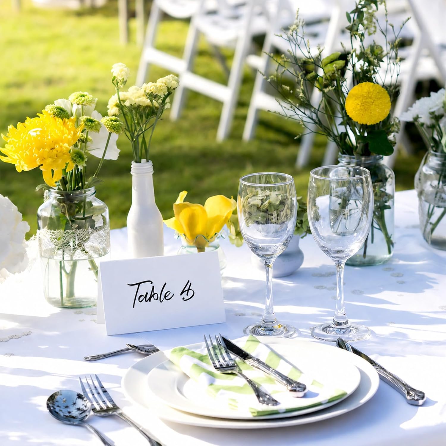 50Pcs Place Cards, Table Name Cards, Place Card for Table Setting Food Labels for Party Buffet, Wedding Places Card Tent Carded for Dinner Parties,Events, Bridal Shower