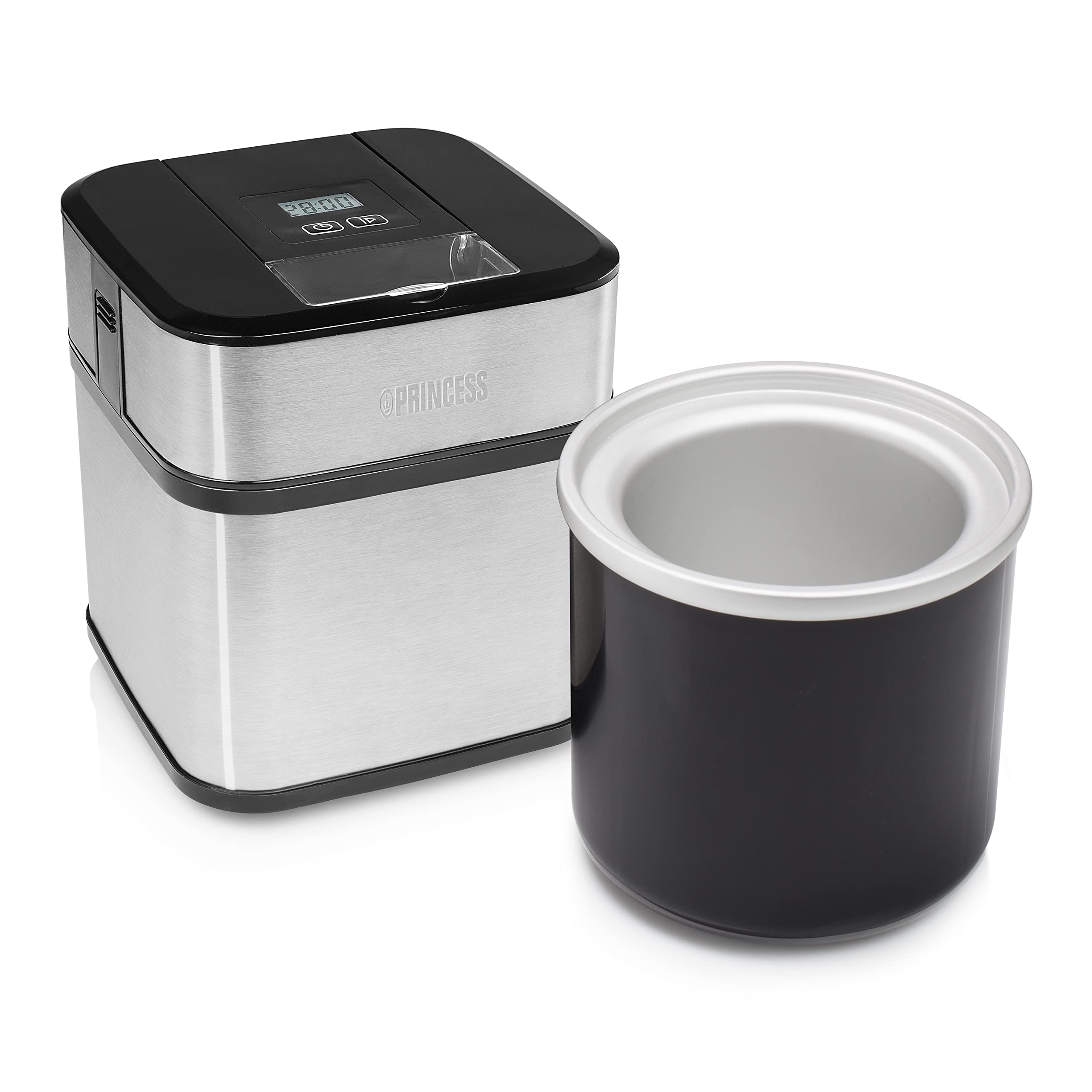 Princess Sorbetière 282605-1,5 L - Minuterie numérique - Fenêtre de remplissage - Nombreuses possibilités