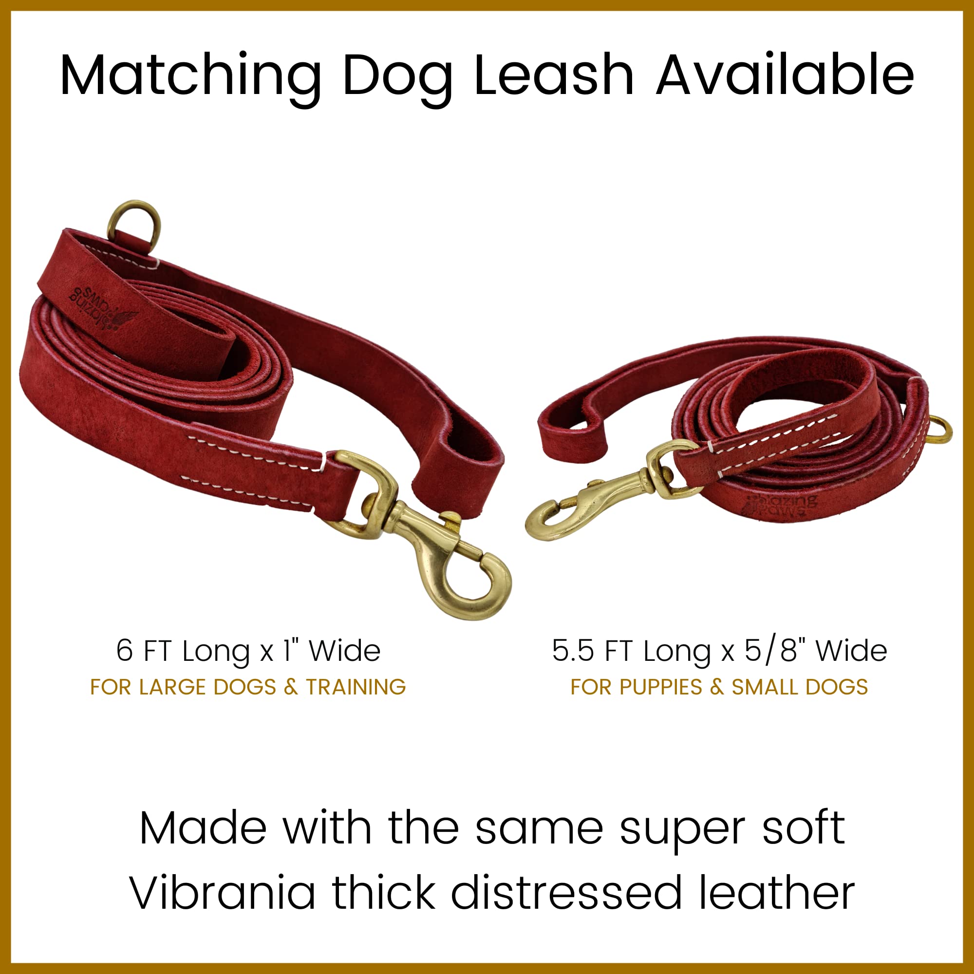 Vibrington Martingale - Collar de cuero para perro, sin cordones, ajustable, para perros grandes XL XXL, 1.5 pulgadas de ancho en tonos coloridos de cuero envejecido grueso (rojo cereza