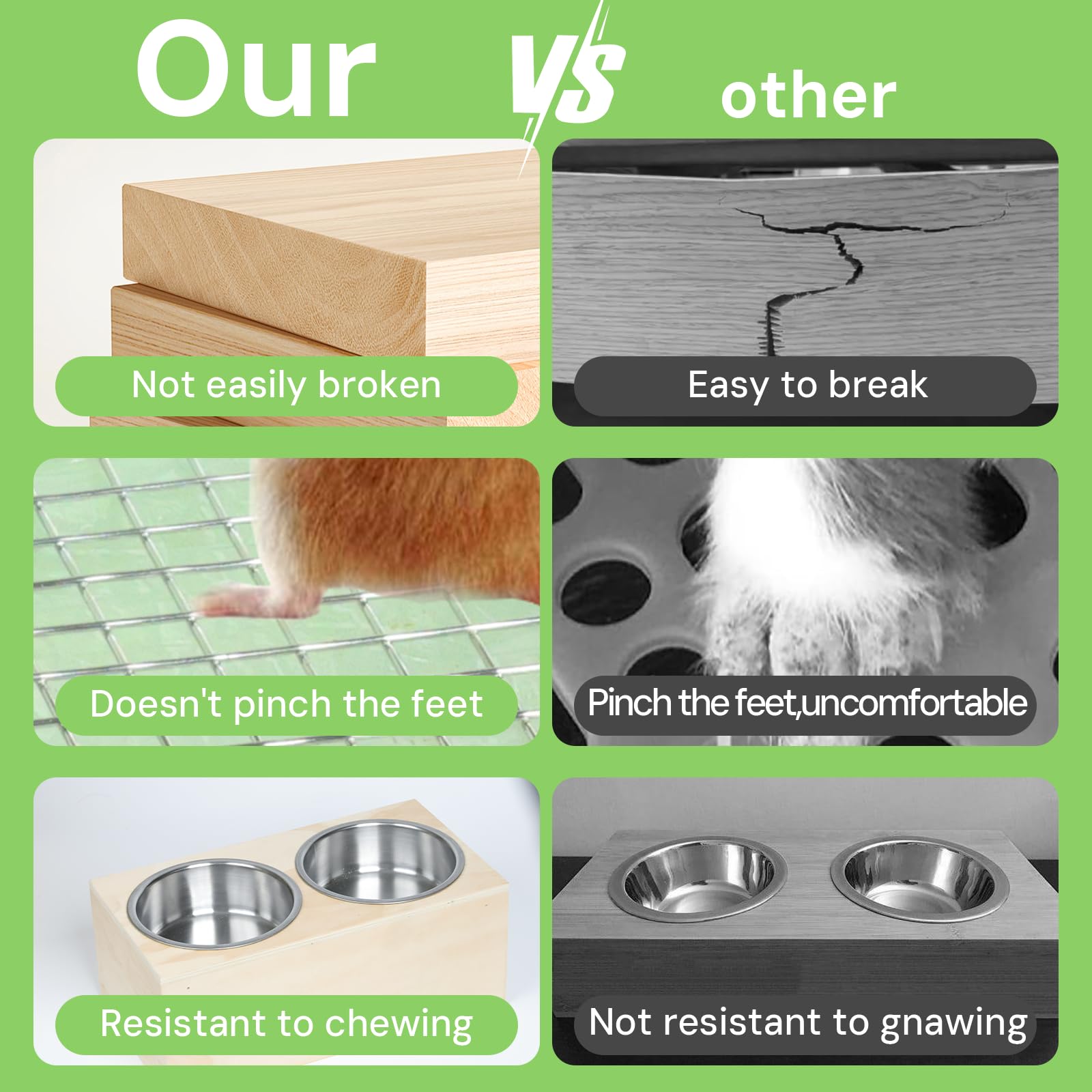 3-in-1 Steel Grids Rabbit Litter Box with Hay Feeder & Waste Collection – Bunny Toilet Training Kit, Large Plastic Potty for Rabbits, Guinea Pigs, Small Animals – Easy Clean, Durable, Odor Control - image 5