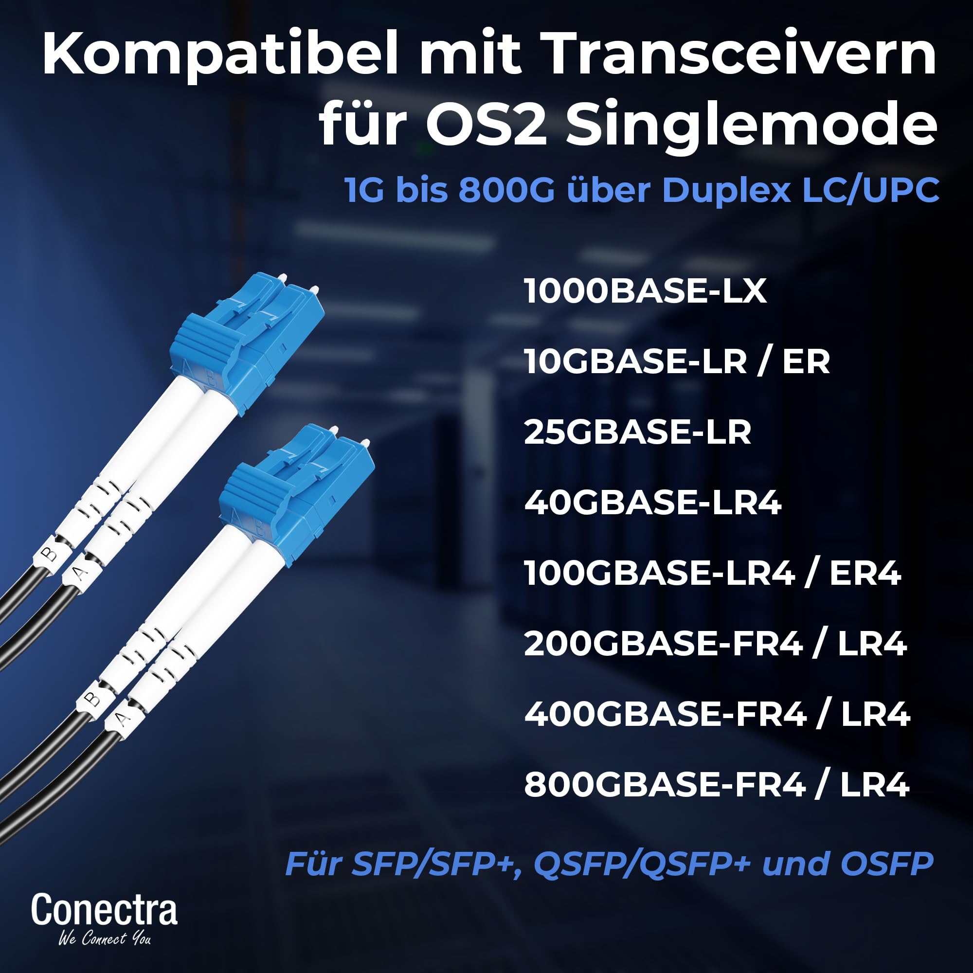 30m Gepanzertes OS2 Duplex Glasfaser-Kabel LC/UPC für Innen- und Außen-Einsatz – LWL Lichtleiter Patch-Kabel Singlemode 9/125µm LC UPC LSZH Fiber Optic Cable Indoor/Outdoor ⌀3mm Schwarz