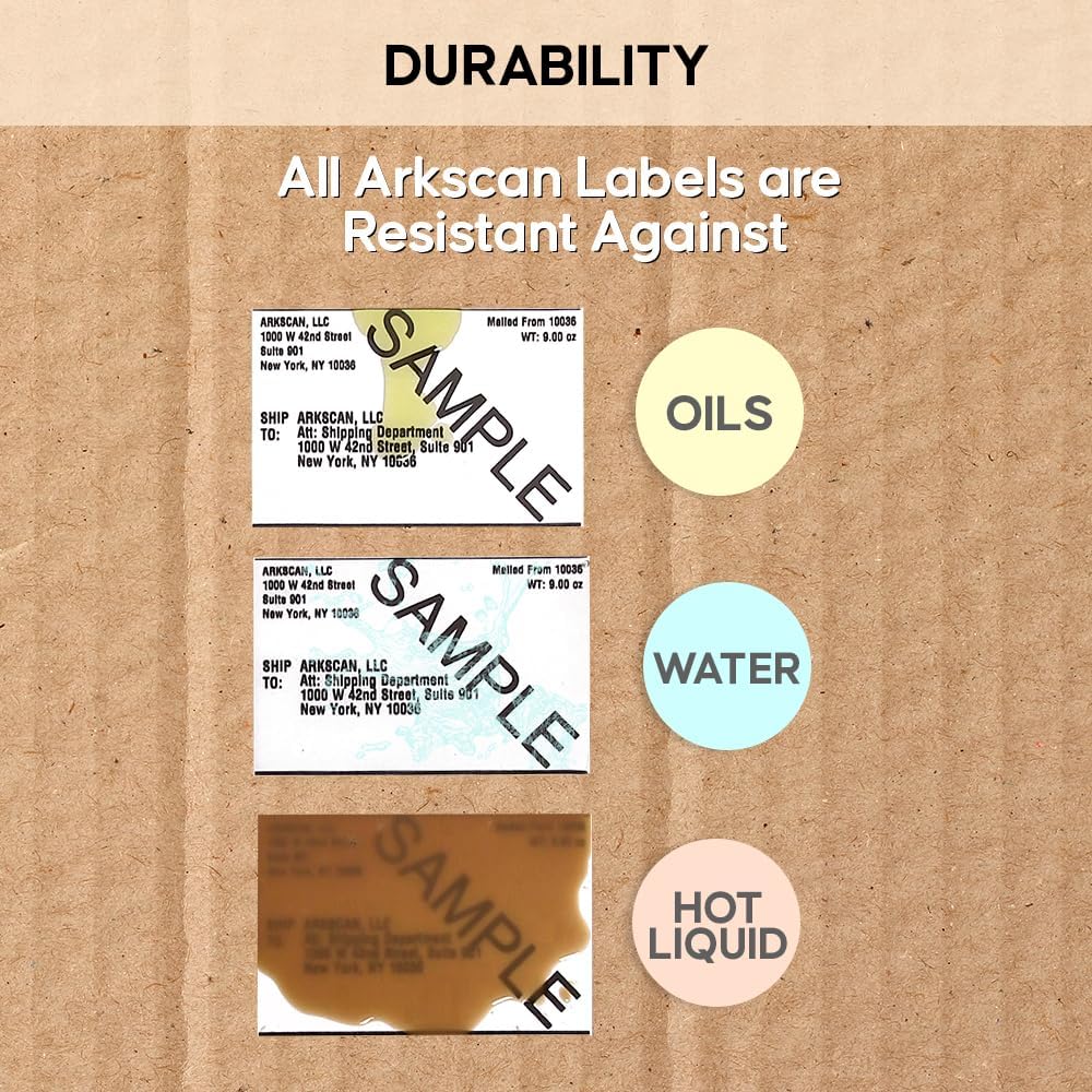4 x 3 Direct Thermal Label, 850 Labels per Roll - for Zebra, Arkscan and All Other Non-Dymo Thermal Label Printers.