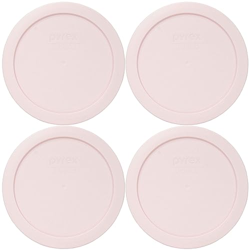 Pyrex 7201-PC 4-Cup Loring Pink Food Storage Replacement Lid (4-Pack)