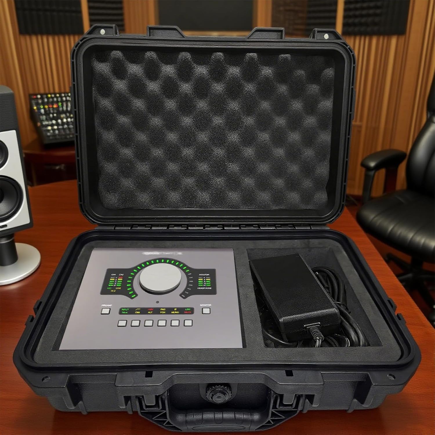 Audio Interface Carrying Case for Universal Audio Apollo Twin X DUO/Twin X QUAD/Twin X DUO Gen 2/ Twin X QUAD Gen 2, Hard Shell Travel Case Equipped with Comfort Handle - Image 6