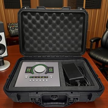 Audio Interface Carrying Case for Universal Audio Apollo Twin X DUO/Twin X QUAD/Twin X DUO Gen 2/ Twin X QUAD Gen 2, Hard Shell Travel Case Equipped with Comfort Handle