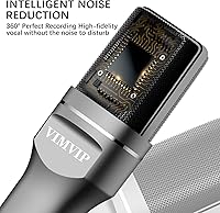 Vista 2 de VIMVIP Micrófono USB, micrófono para computadora, micrófono USB para PC, computadora de escritorio, portátil, micrófono de condensador para grabar