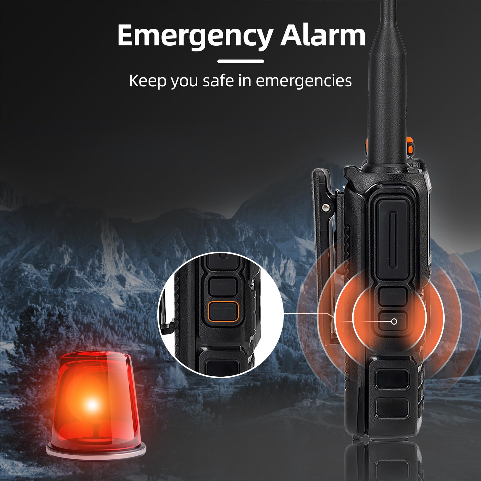 Retevis RA79 Walkie Talkie, Emisora Caza con Sincronización de Canales, Recepción de Banda de Aire, Ham Radio, 1400 mAh para Caza, Viajes, Walkie Talkie Largo Alcance (1 Unidad)