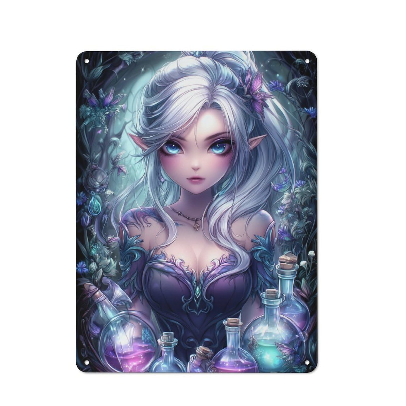 Junmoney Enchanted Potion Keeper Vintage Printed Metal Sign 40X30cm For Workshop Wall, A Decorative Gift For A Newly Furnished Workshop