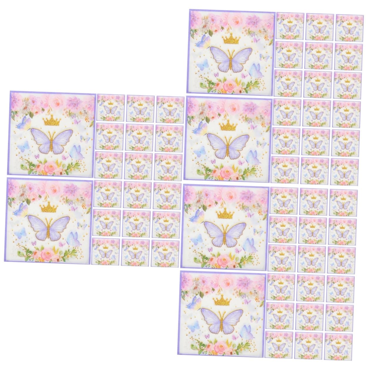 VALICLUD 3 Sätze Servietten Mit Schmetterlingsdruck Für Partys Hochzeiten Geburtstagsfeiern Hochwertige Papierservietten Mit Dekorativem Design Und Starker Wasseraufnahme 100 Stück * 3