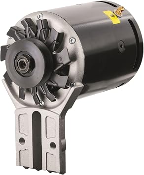 Powermaster - PowerGEN Ford Black Flat Head Front MTG 39-48 60A 6V Pos Grd w/Pulley for 5/8" Belt