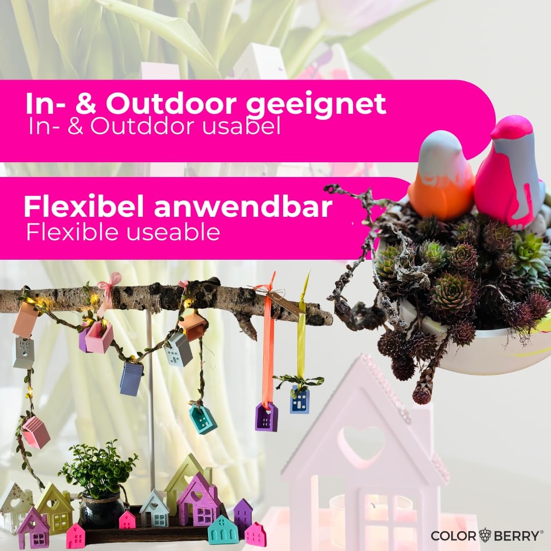 COLORBERRY JESIN 6kg Set - Gießpulver weiß Alternative aus 4kg Pulver & 2kg Gießmasse - Ersatz für Bastelbeton, Reliefgießpulver weiß, Resin & Gießbeton - Für Schmuckherstellung, Kunstwerke Gießharz