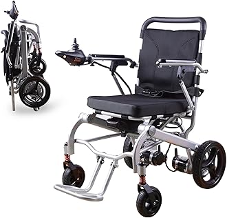 Rubicon DX07 All Terrain Foldable Electric Wheelchairs for Adults - Powerful 500W Motor - 12 mi Cruise Range - Detachable Airline Friendly Battery Supports up to 265 lbs (Model4)
