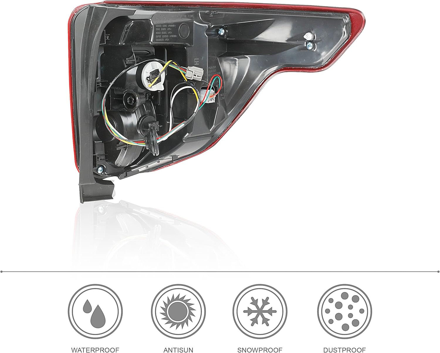 Halogen Tail Lights Assembly Compatible with Ford Explorer 2020 2021 2022 2023 Tail Light Rear Brake Lamp With Wire Harness and Bulbs LB5Z13405F Left Driver Side LB5Z13405F FO2800275