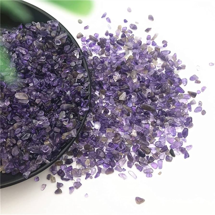 Amazon.co.jp: suhon 100g 2-4mm自然ミニアメジスト砂利水晶石の