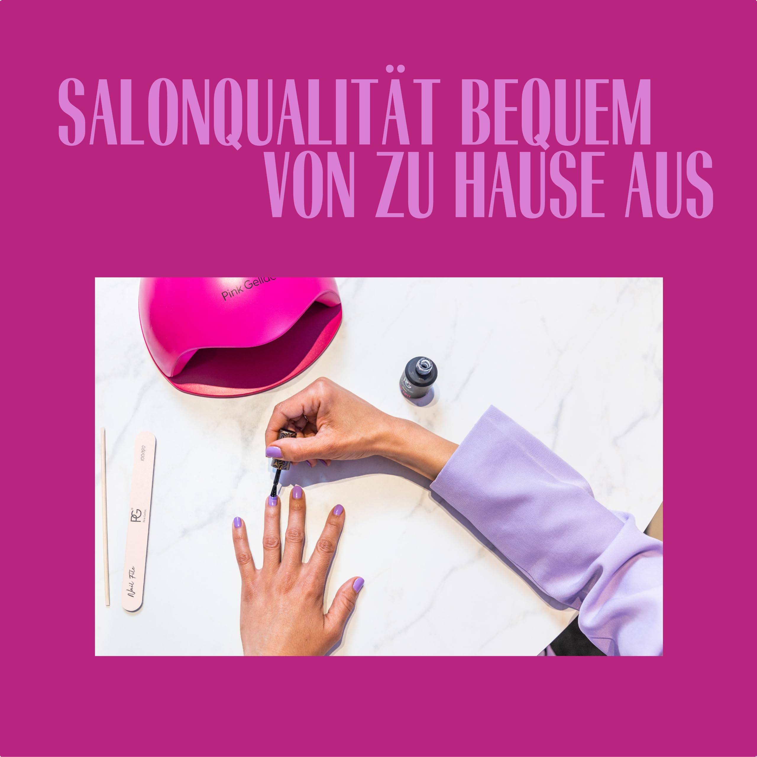 Pink Gellac Lampa UV do paznokci żelowych brzoskwiniowych – lampa UV do paznokci z automatycznym timerem – suszarka do paznokci z wysokiej jakości światłem LED – lampa do paznokci żelowych jakość