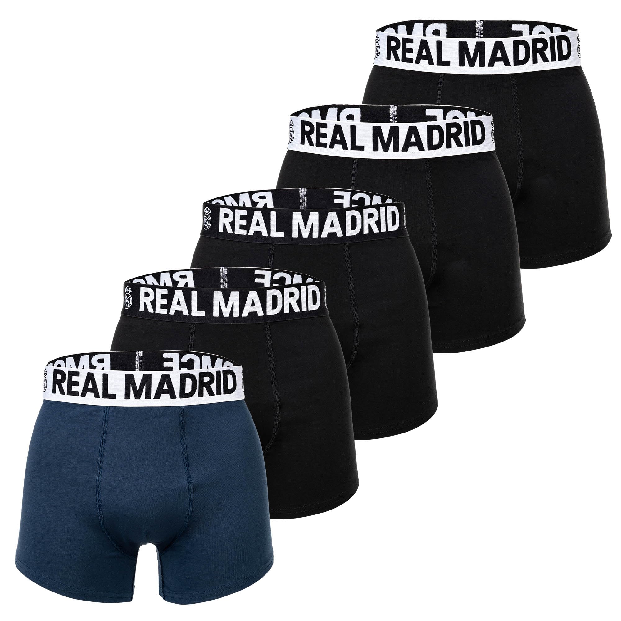 Real Madrid Bokserki męskie, 5 sztuk, mieszanka bawełny