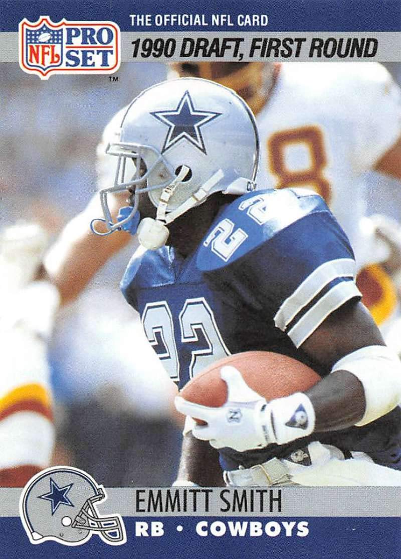 Amazon.com: Football NFL 1990 Pro Set #685 Emmitt Smith #685 NM RC