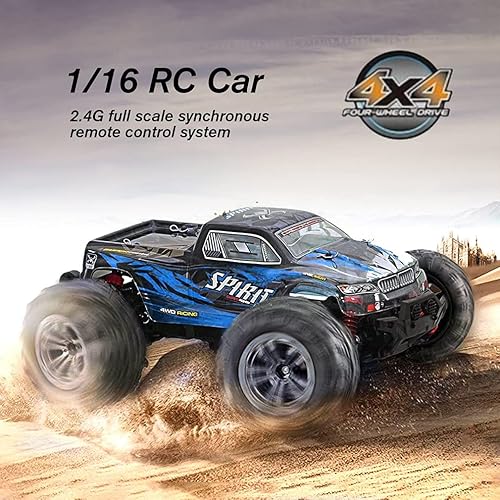 FMT - Autos RC de alta velocidad sin escobillas de 32.3 mi/h 1:16 Control remoto Monster Truck 4WD todo terreno todoterreno 2.4Ghz a prueba de