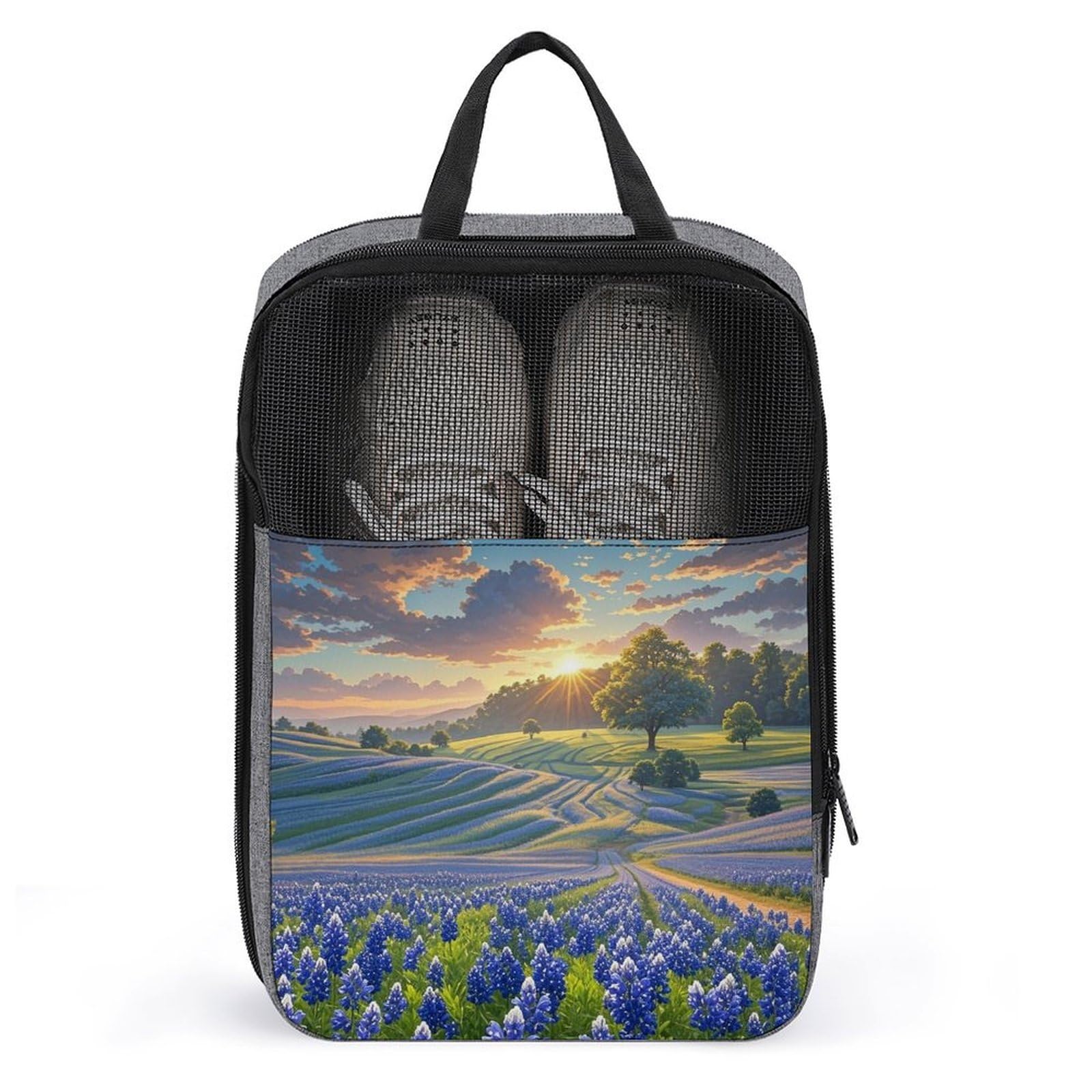 Bolsa de viaje para zapatos Texas Bluebonnets organizador impermeable 7