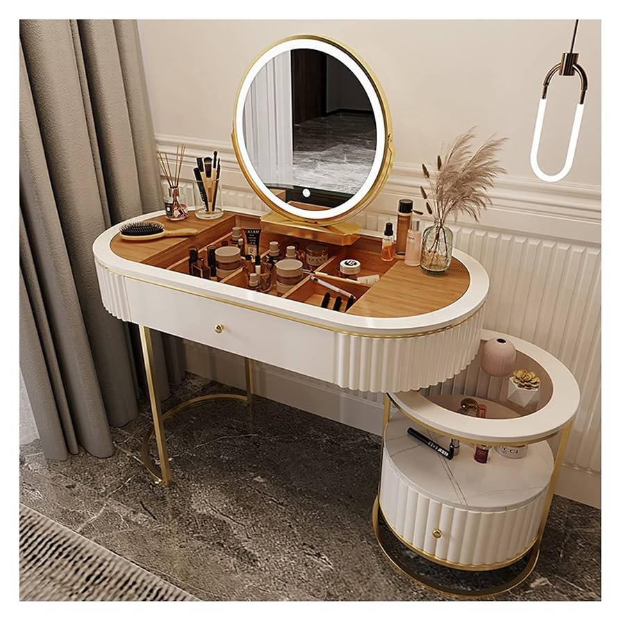 化粧台 化粧室 DRESSING TABLE WITH LIGHTS Amazon.com - Vanity Table Light Luxury Dressing Table