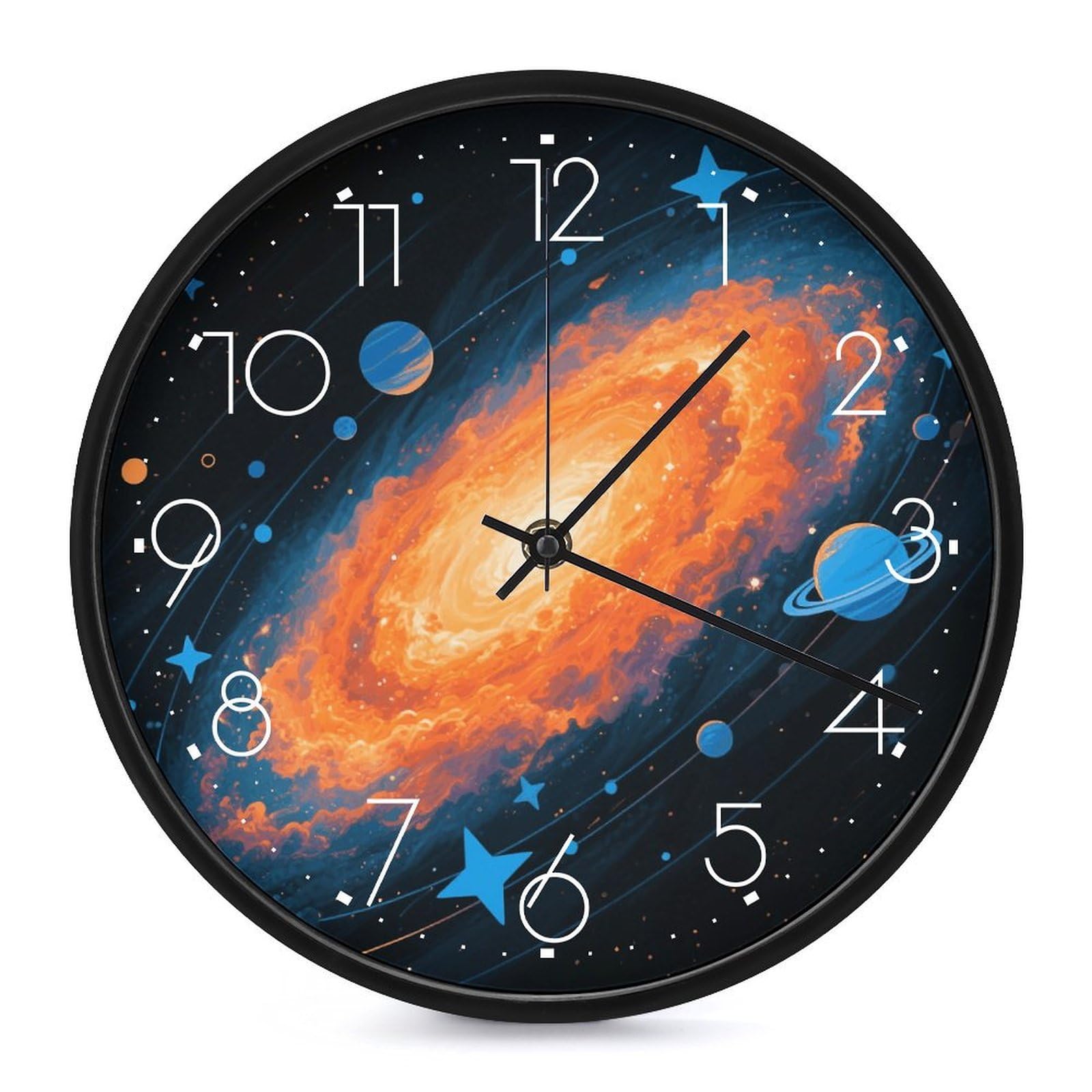 Horloge murale en spirale 25,4 cm sans tic-tac pour chambre