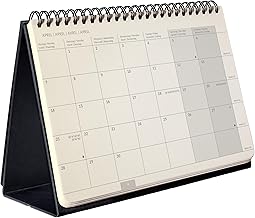 SIGEL C2581 Conceptum Agenda planning de mesa 2025, aprox. A5, negro, tapa dura, 2 páginas = parte inferior mes/parte superior espacio para notas, 144 páginas