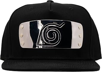 Ripple Junction Naruto Shippuden Metal Plate Adult Flatbill Snapback Hat Officially Licensed