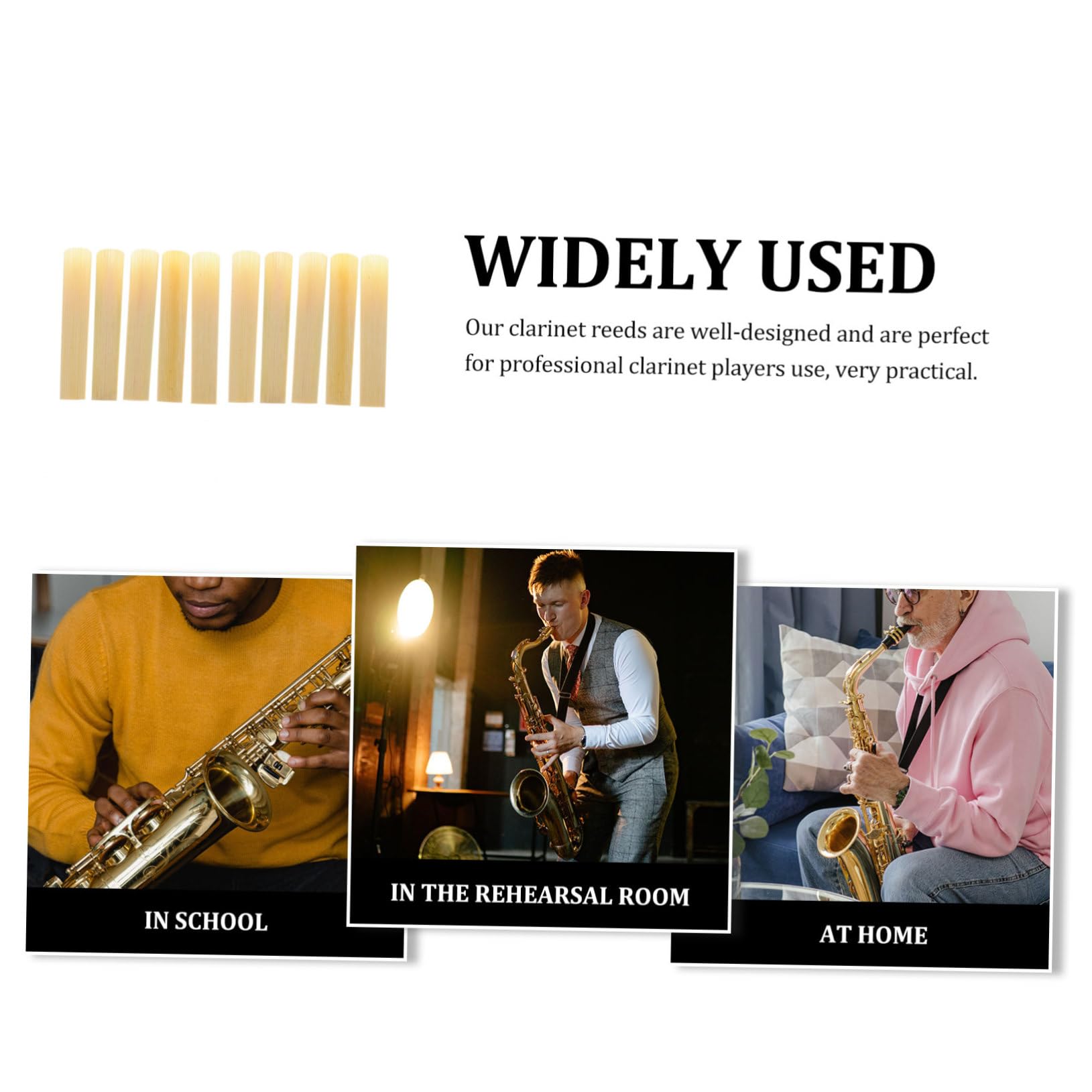 ifundom 50pezzi Ance Per Clarinetto e Saxofono e Facili Da Installare Pratico Per Amanti Della Musica Resistente e Compatto Durezza
