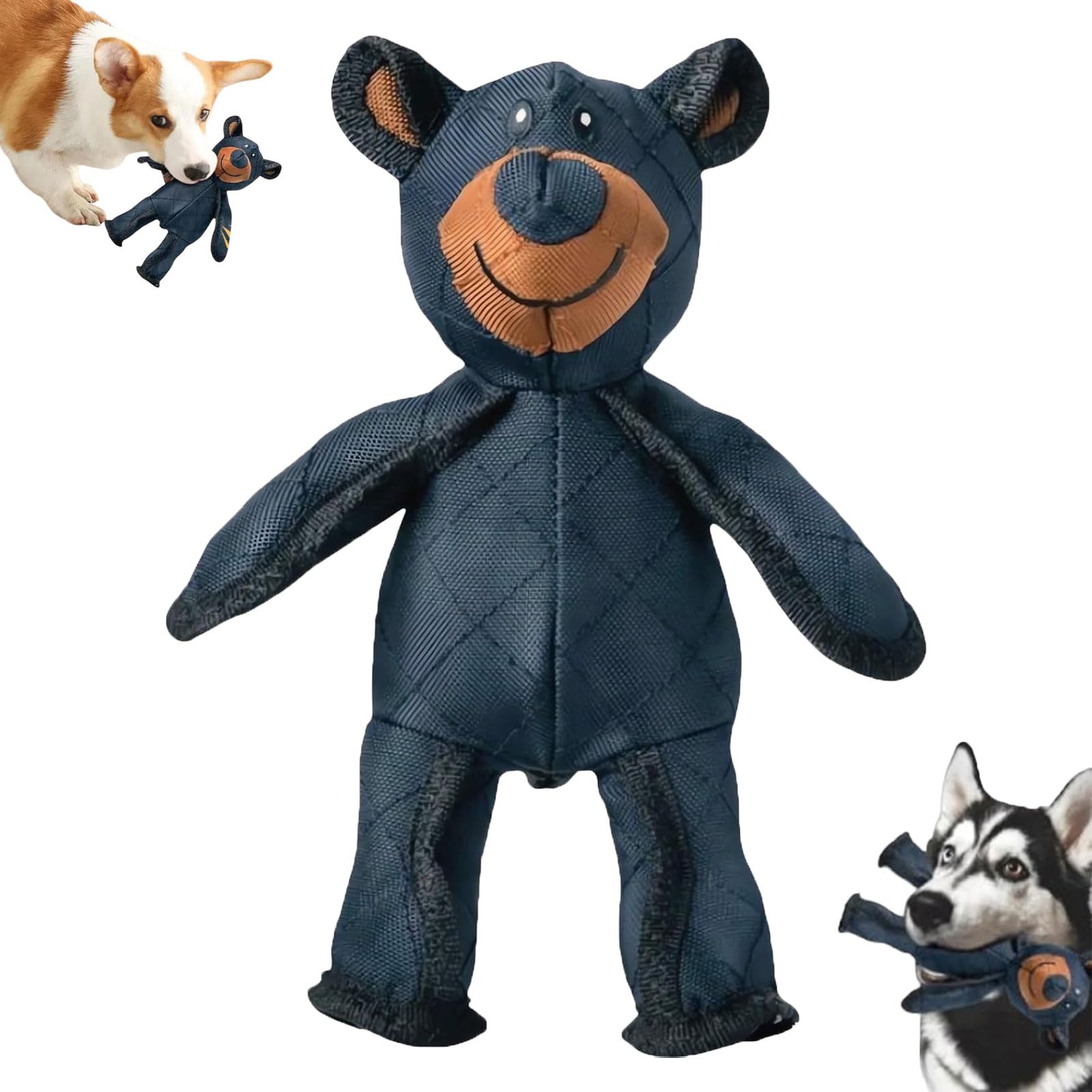 POTKFMN Unbreaka-Bear, Indestructible Dog Toys for Aggressive Chewers, Unbreakable Dog Chew Toys with Sound, Durable Robust Pet Plush Toy for Large Dogs (1PC)