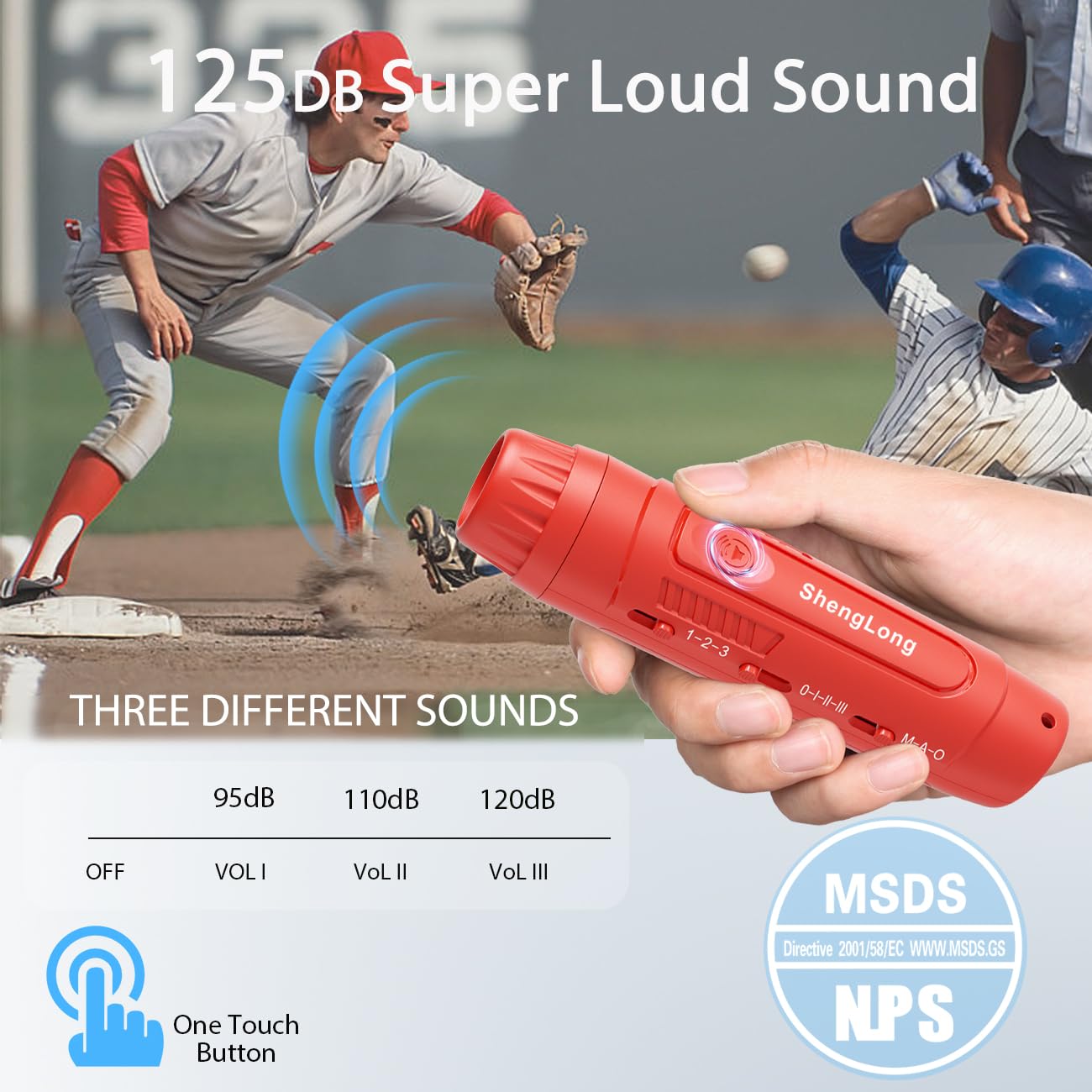 Shenglong Rechargeable Electronic Whistle, 3 Tone & 3 High Volume Hand Whistle for Referee Coaches Teacher, Outdoor Emergency Adult Whistle?Sport Safety Whistle with Lanyard