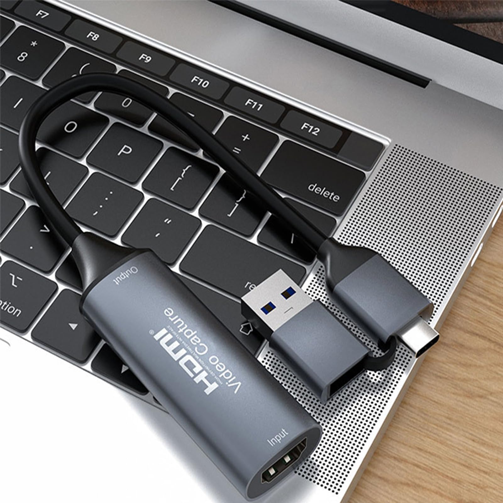 Tarjeta de grabación de vídeo 2 en 1, USB 3.0 HDMI a USB tipo C, 4K 1080P, gris, Windows, Mac, Linux, PS5/4, XBOX, DSLR, videocámara, smartphone