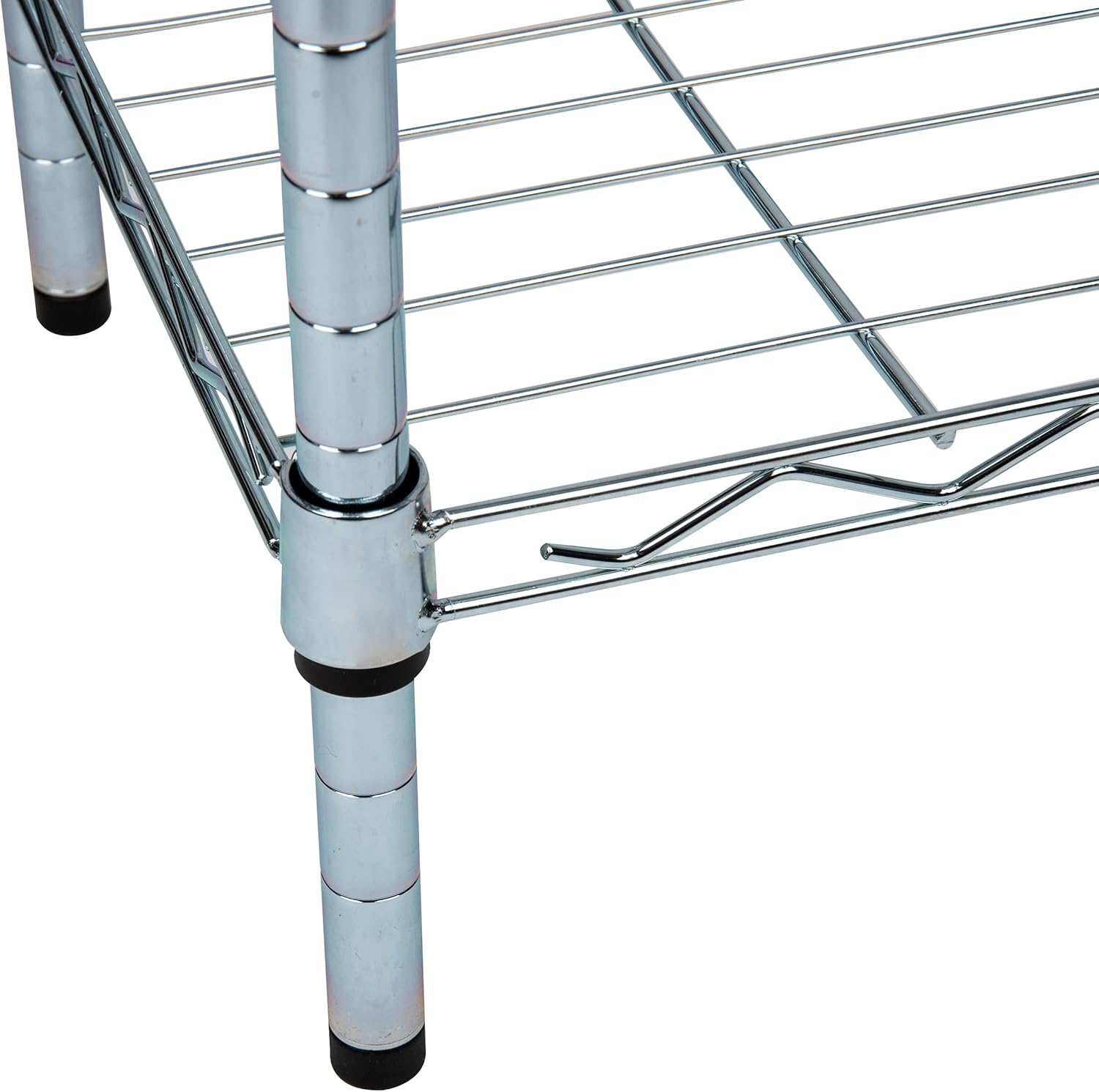 Mind Reader Adjustable Storage Rack, 4-Tier Industrial Shelving Unit for Basement, Garage, Restaurant, Warehouse, Retail, and Office Supplies, Supports 200 lbs. Per Shelf, Steel, Silver : Tools & Home Improvement