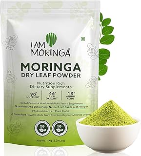 Moringa Powder 1kg 100% Natural Drumstick Leaf Powder Good for Skin, Hair Healthy Plant based Protein Powder with No Chemicals and Preservatives