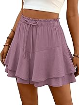 BETTE BOUTIK Flowy Shorts for Women Ruffle Skorts Cute Mini Skirt Country Concert Outfit Coastal Cowgirl Tennis Skort XS-XXL