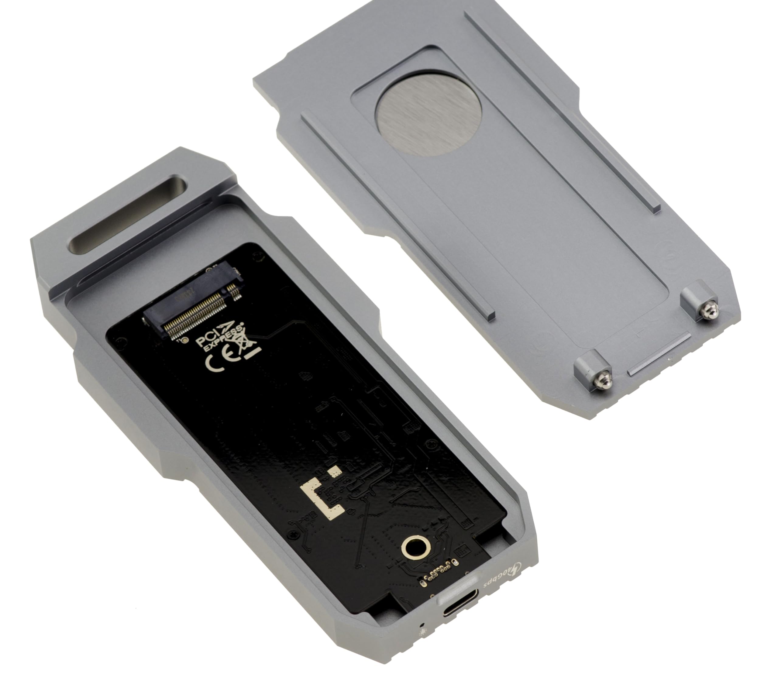 KALEA-INFORMATIQUE Obudowa USB 4.0 Thunderbolt 4 40G dla dysków SSD M2 NVMe. Wytrzymała, odporna na wstrząsy aluminiowa konstrukcja z wyjmowanym wentylatorem.