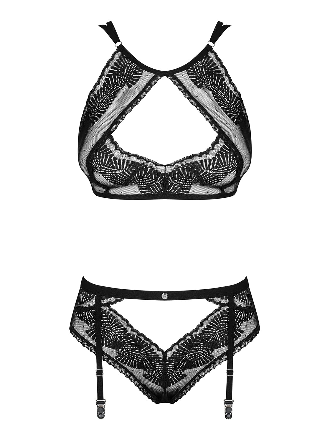 Obsessive Damen BH-Set mit Strumpfhaltern M2548