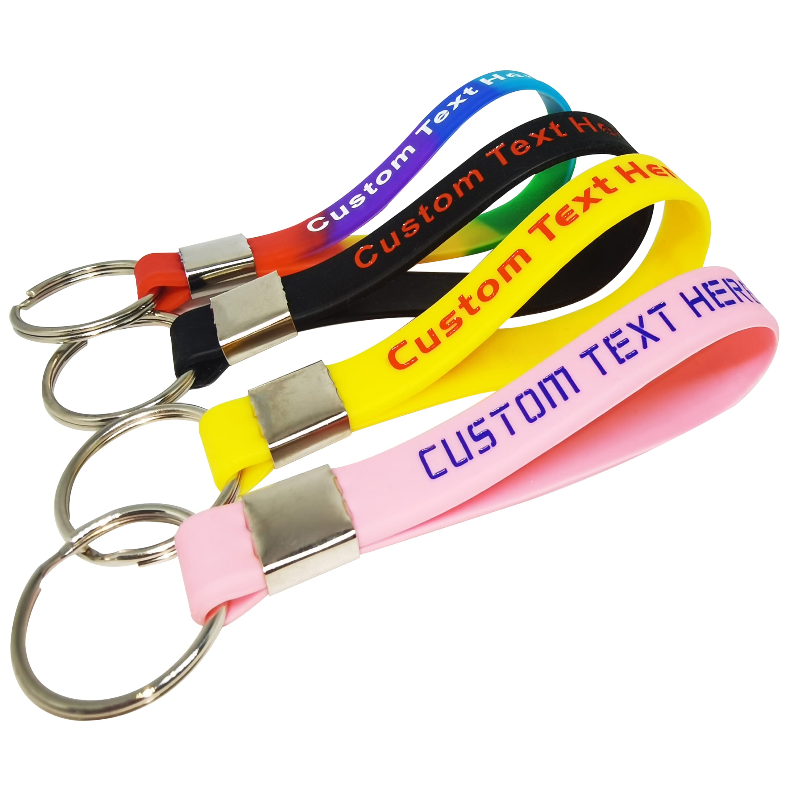 24 portachiavi personalizzati in silicone personalizzato portachiavi in serie portachiavi personalizzati per eventi, consapevolezza, motivazione personalizzabile