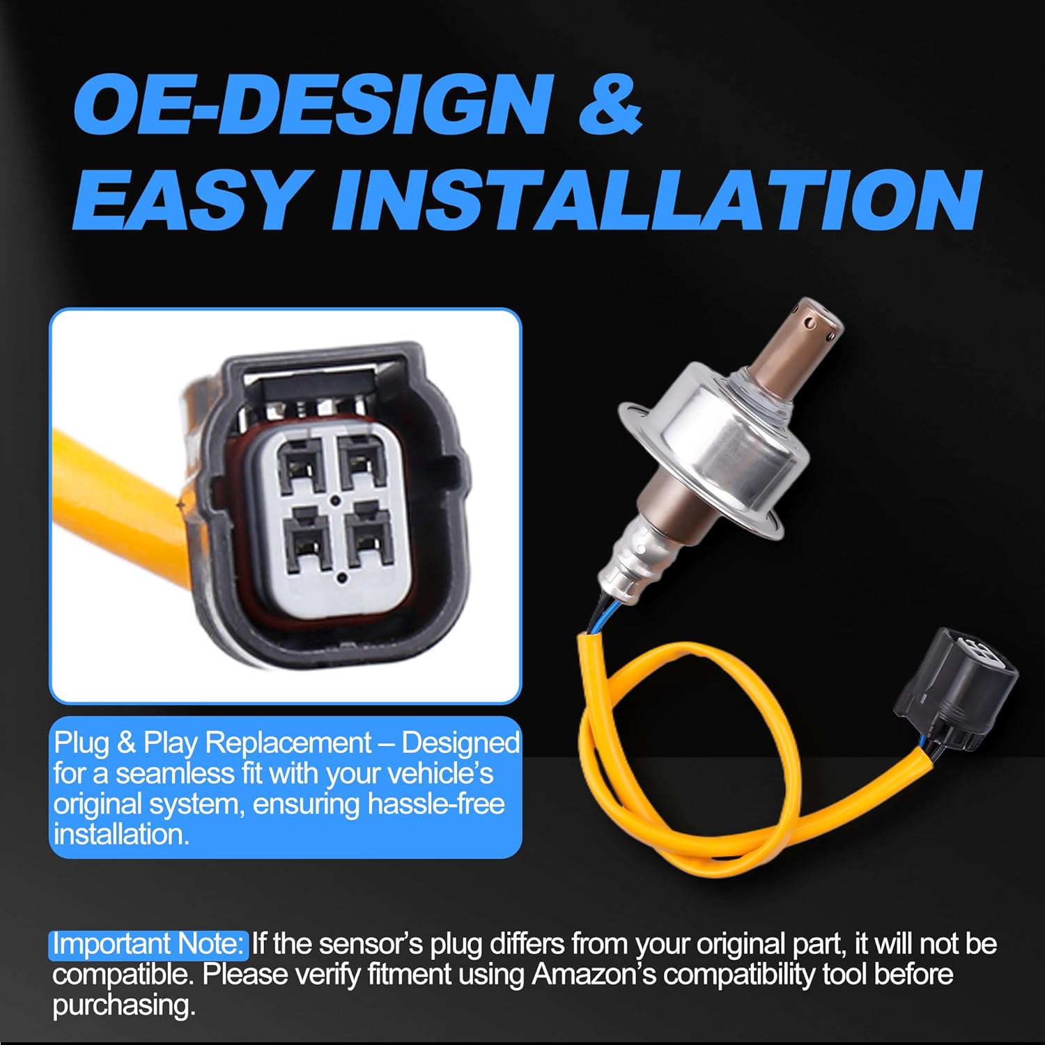 234-9124 Oxygen Sensor Upstream O2 Sensor Compatible with Honda 2007-2011 Civic 1.8L