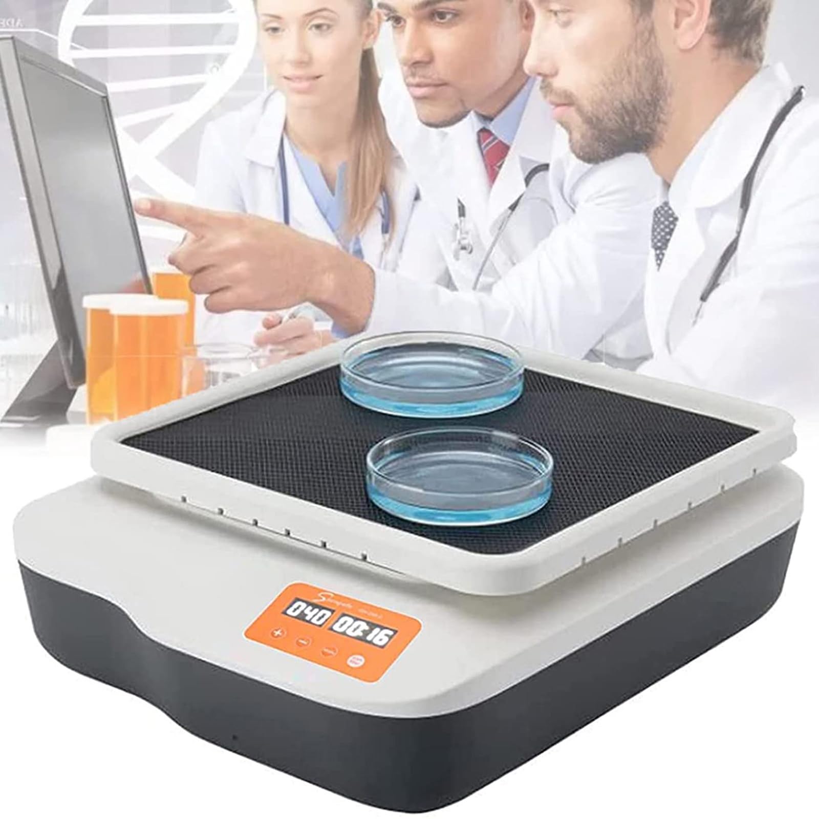 Orbital Shaker 40-200 obr./min, cyfrowy mikser laboratoryjny poziomy rotator, tryb ciągły i timer, sprzęt laboratoryjny