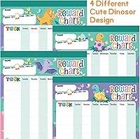 Vista 7 de Reward Chart for Kids – Dinosaur Magnetic Kids Behavior Chart, Pad with 26 Chore Charts, 1920 Star Stickers, 49 Incentive Stickers, Responsibility