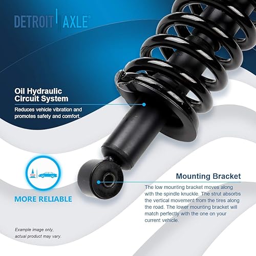 Miniatura 5 de Detroit Axle - Kit de suspensión delantero de 14 piezas para 4WD para Nissan Titan Armada Pathfinder Armada QX56, puntales con resorte helicoidal,