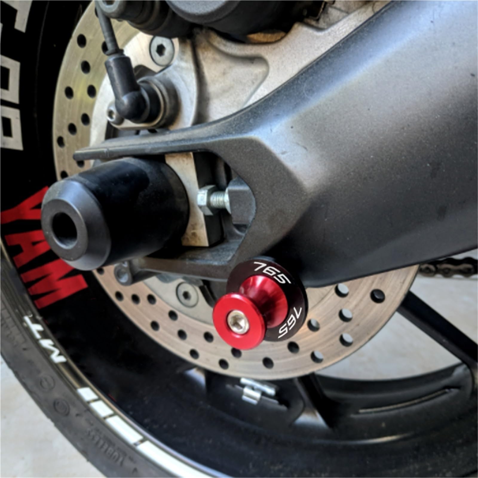For Triumph Street Triple 765 RS SR 765RS 765R Street Triple 675 Trident 660 CNC Moto Bras Oscillant Bobines Curseurs Support Vis(Gold-765)