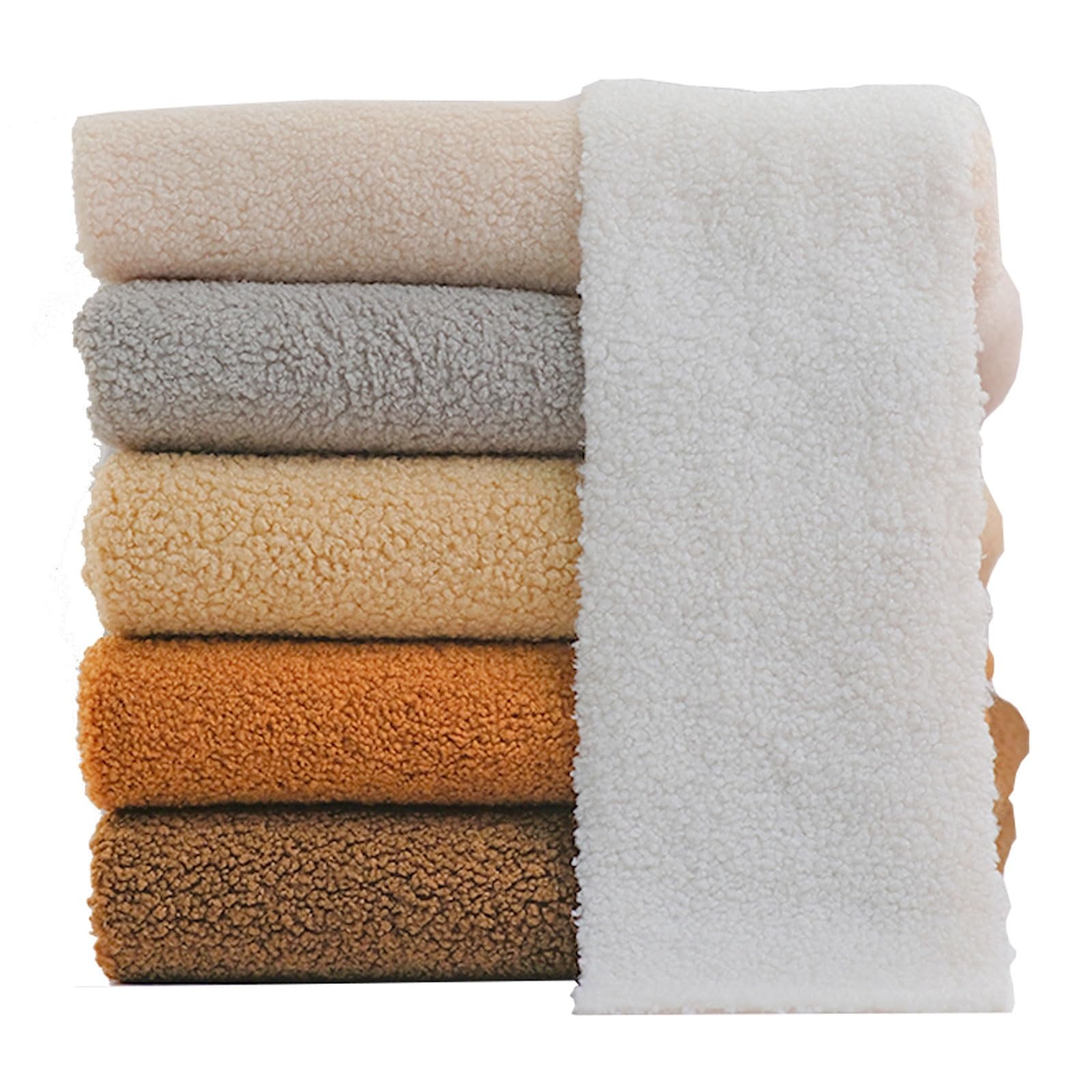 Sherpa Fleece Fabric Cuddle Shaggy Craft Faux Fur Fabric Sherpa Fleece Sheepskin Fabric Upholstery Material for Bedding Toys Sheep Blanket Clothing Dress Sofa Covers Throws, 50x160cm (Color : Blue)