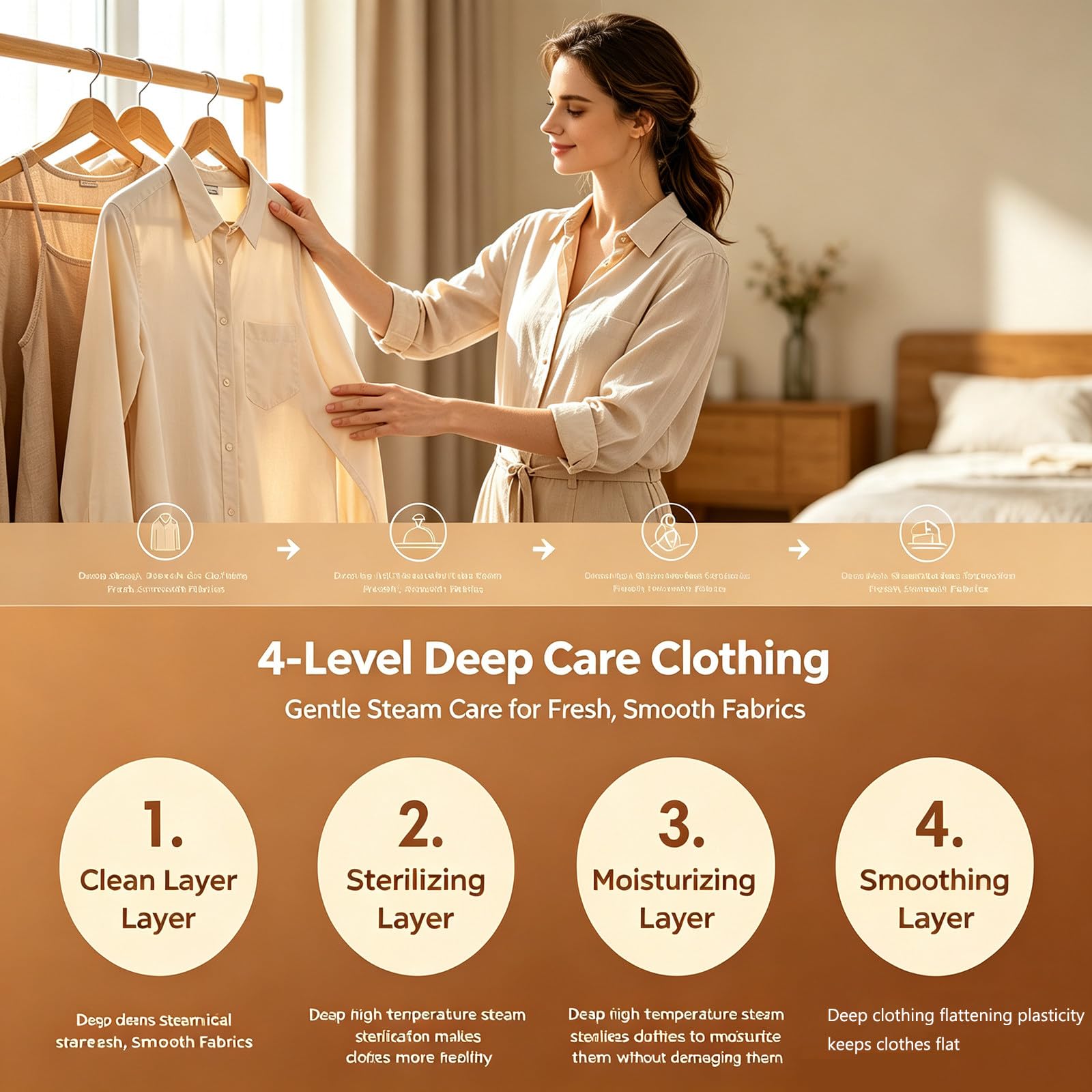 Prasa Parowa 1800 W, Duża Cyfrowa Prasa O Wymiarach 800 X 310 Mm Z Ekranem Dotykowym LED, 5 Ustawieniami Dla Różnych Tkanin I Funkcją Silnego Uderzenia Pary WithoutStand