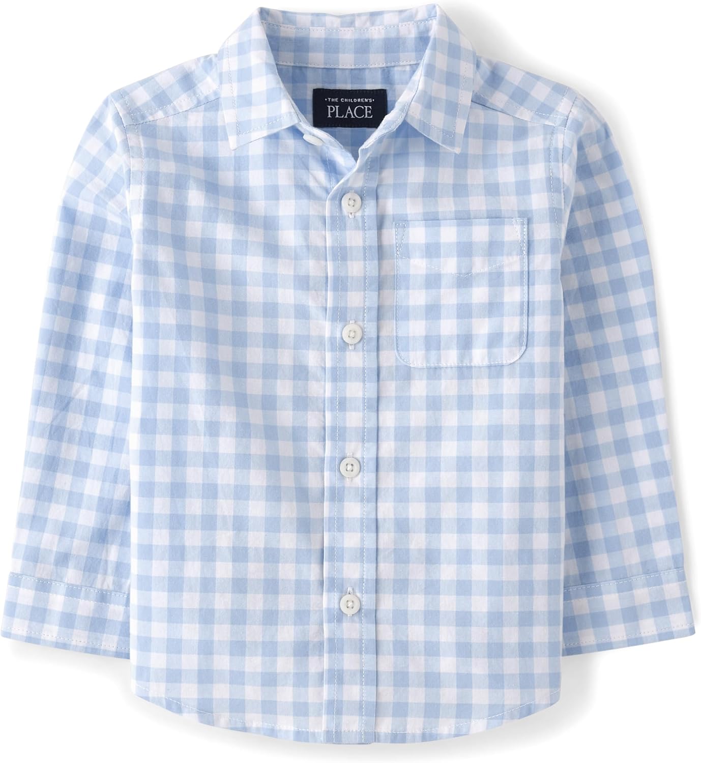 The Children's Place Big Boys' Long Sleeve Poplin Button Down Shirt