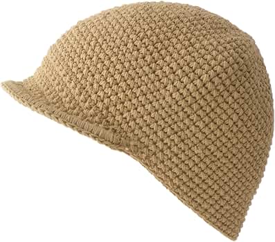 CHARM Mens Kufi Beanie Hat - Billed Skull Cap 100% Cotton Crochet